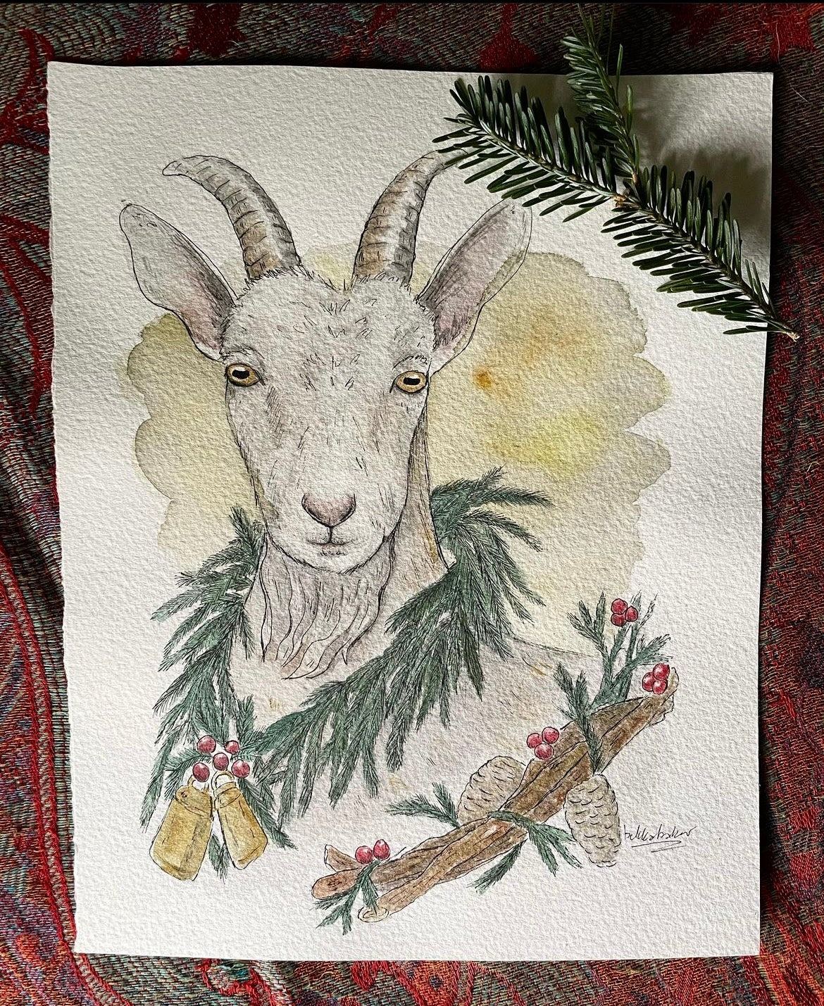 Holiday Watercolor Paintings