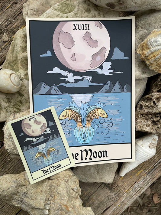 Moon Tarot Print &Sticker Set