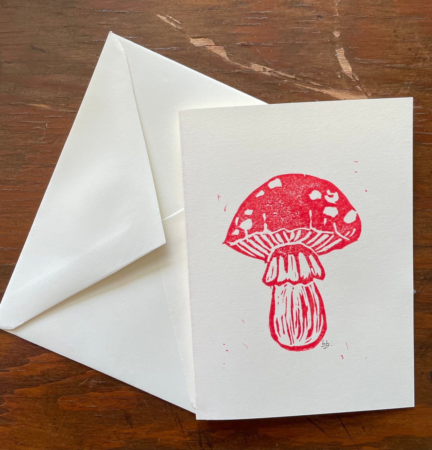 Handprinted Mushroom Cards